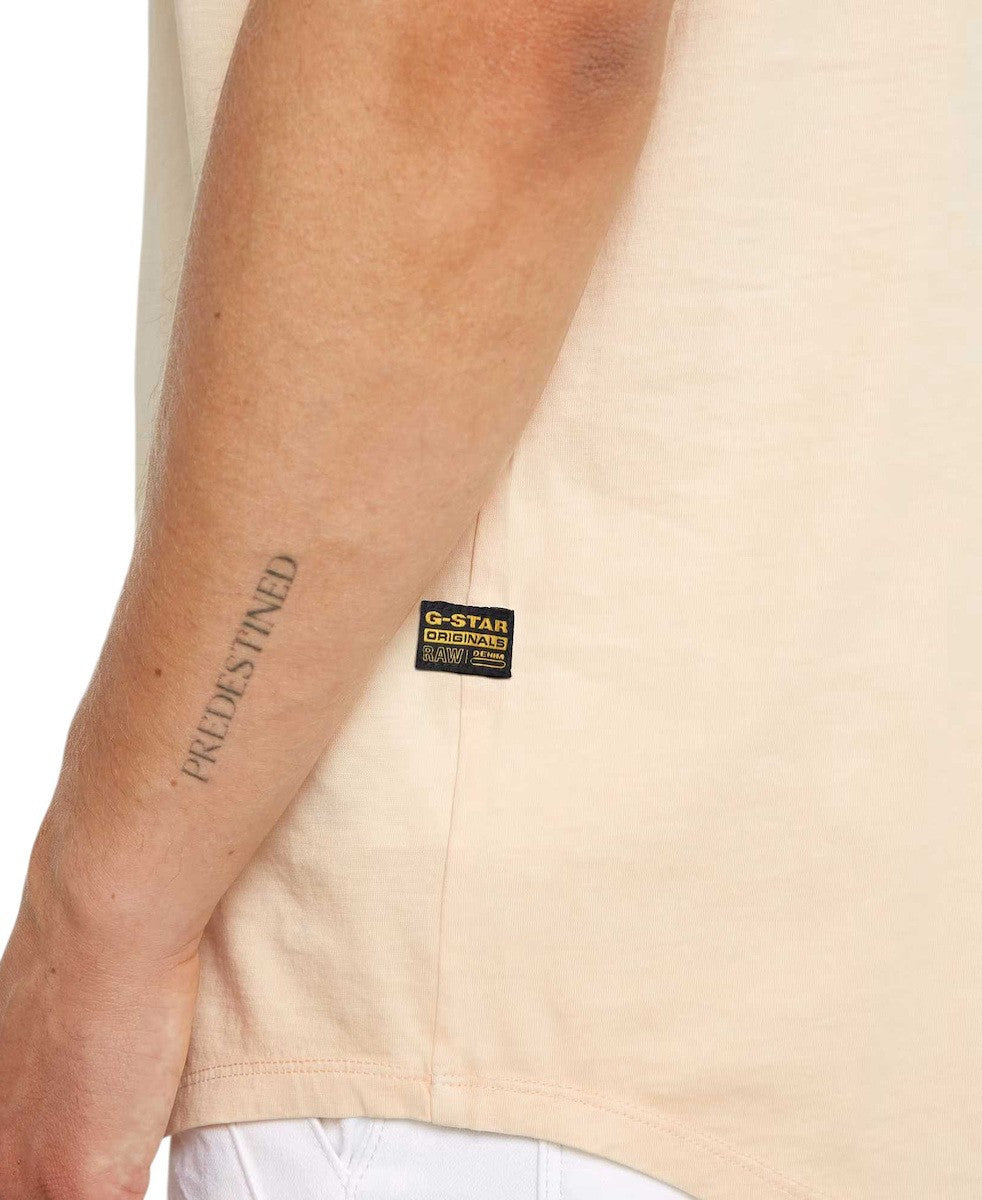 G-STAR RAW Ανδρικό T-shirt Βαμβάκι Μπέζ Regular Fit D16396-2653-H033-linen gd 1809160