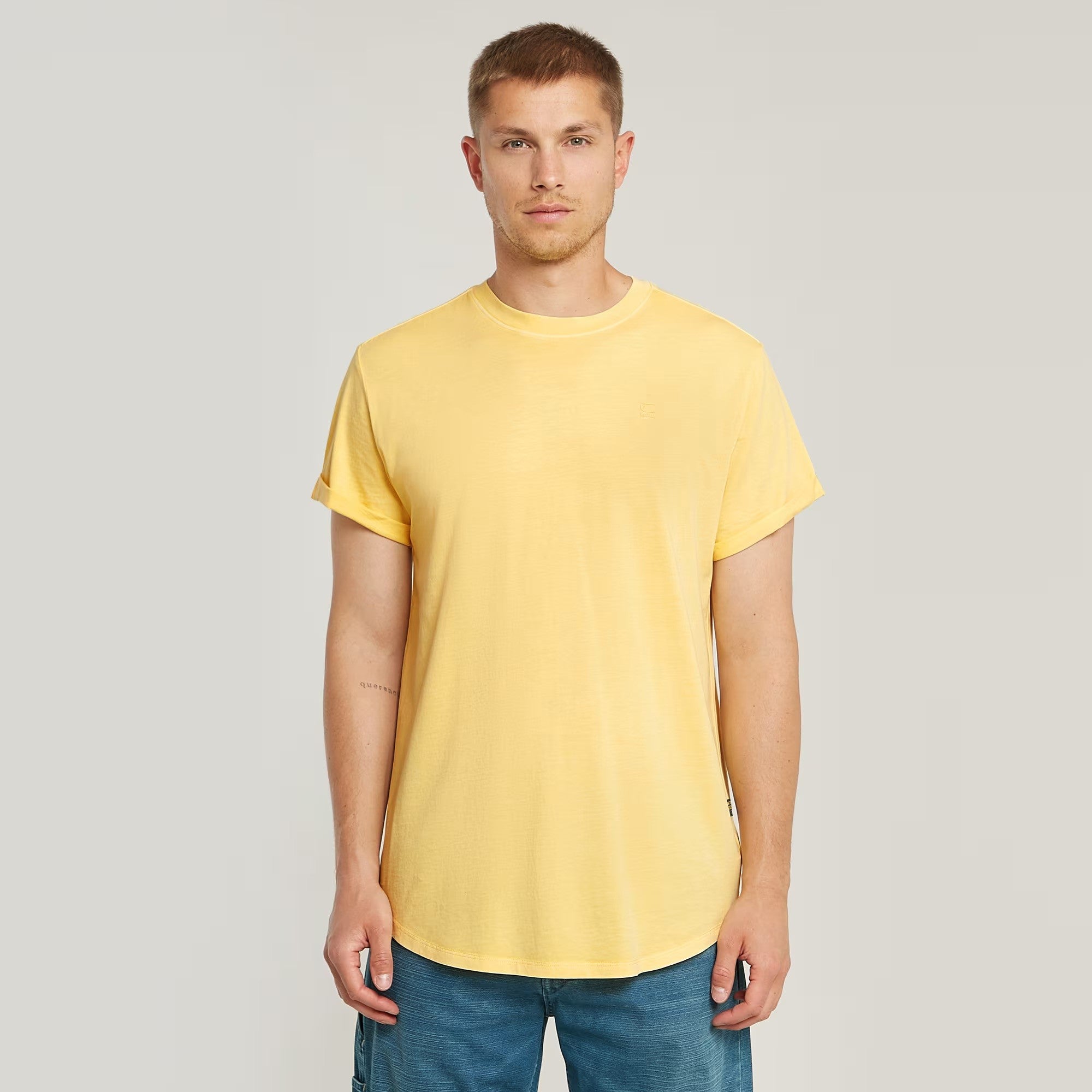 G-STAR RAW Ανδρικό T-shirt Βαμβάκι Κίτρινο Relaxed Fit D16396-2653-H187-lt buff yellow gd 1809162