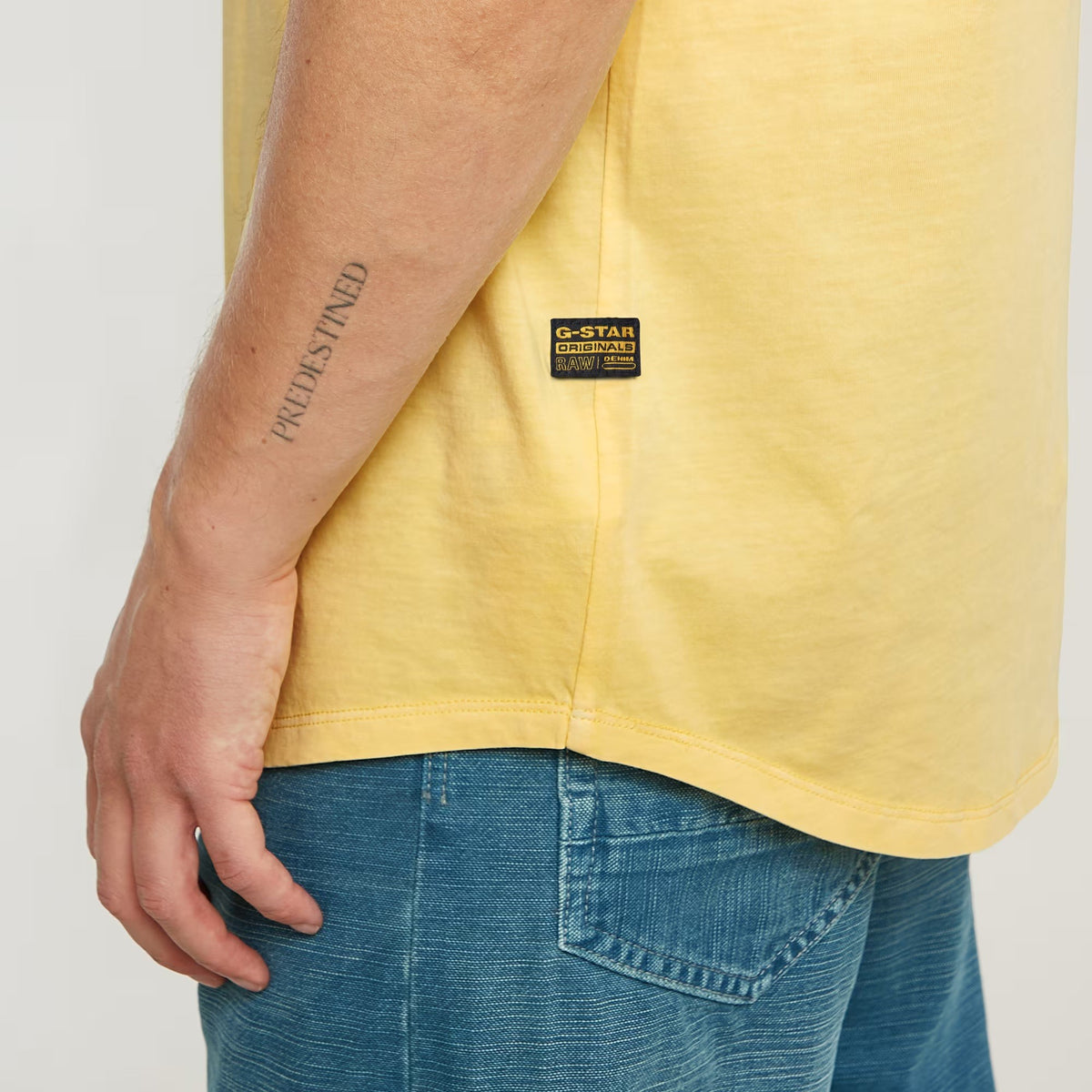 G-STAR RAW Ανδρικό T-shirt Βαμβάκι Κίτρινο Relaxed Fit D16396-2653-H187-lt buff yellow gd 1809162