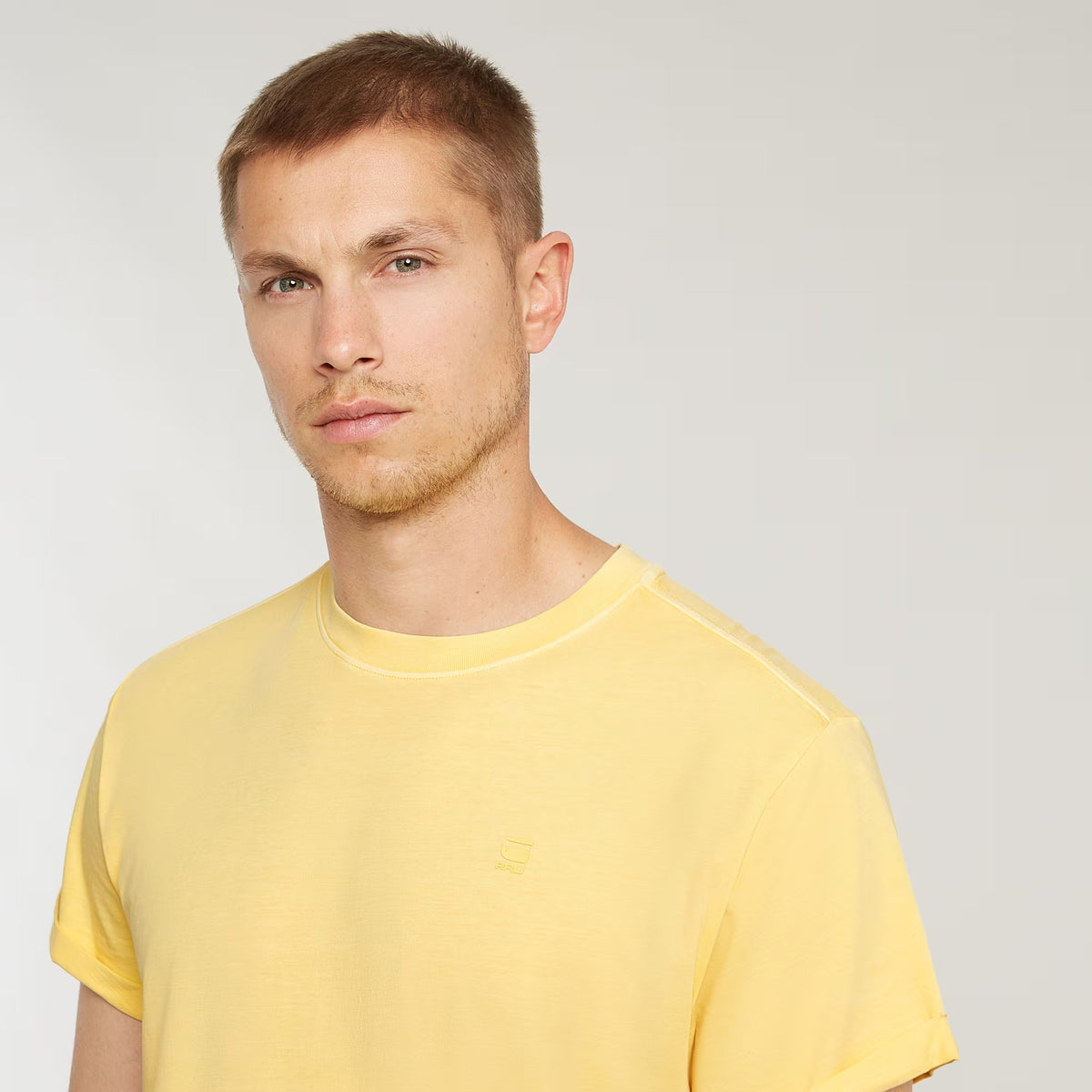 G-STAR RAW Ανδρικό T-shirt Βαμβάκι Κίτρινο Relaxed Fit D16396-2653-H187-lt buff yellow gd 1809162
