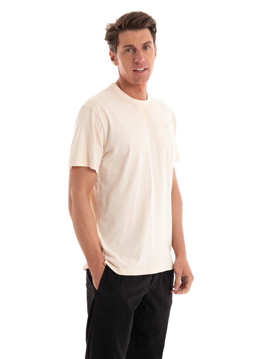 G-STAR RAW Ανδρικό T-shirt Βαμβάκι Μπέζ Regular Fit D24449-2653-H033-linen gd 1809181