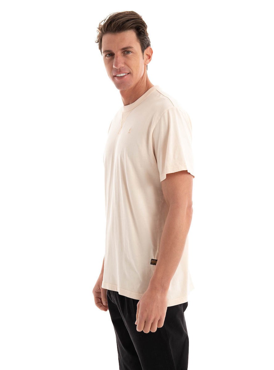 G-STAR RAW Ανδρικό T-shirt Βαμβάκι Μπέζ Regular Fit D24449-2653-H033-linen gd 1809181