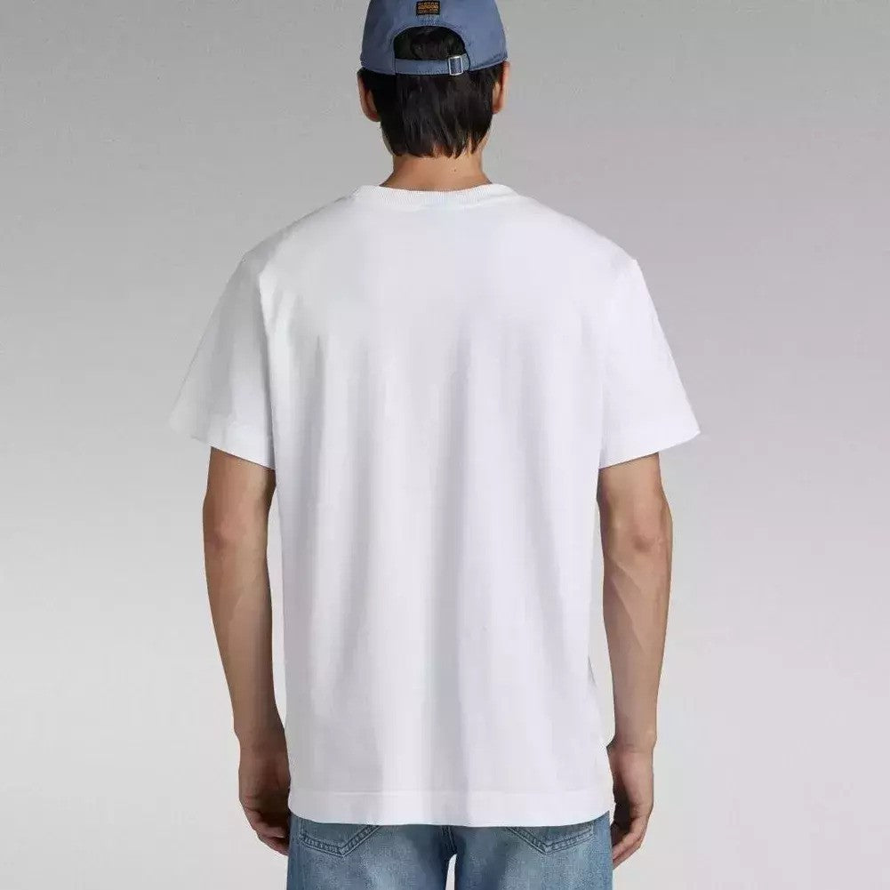 G-STAR RAW Ανδρικό T-shirt Βαμβάκι Λευκό Relaxed-Fit D23471-C784-110 1809175