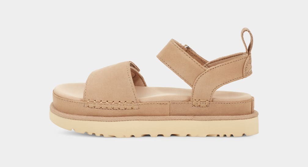 UGG Australia Γυναικεία Σανδάλια Goldenstar Πολυεστέρας/Σουέτ Μπέζ 1136783/SAND 1812715