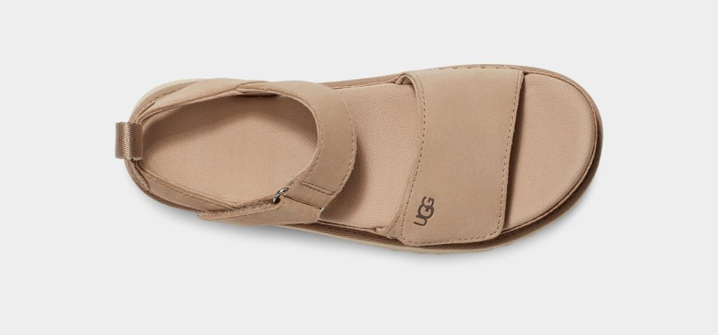 UGG Australia Γυναικεία Σανδάλια Goldenstar Πολυεστέρας/Σουέτ Μπέζ 1136783/SAND 1812715