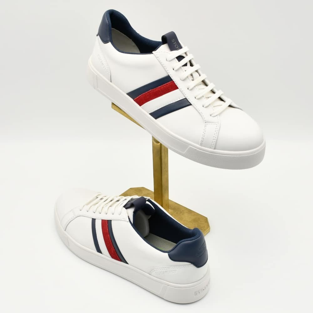 STONEFLY Ανδρικά Sneakers Δέρμα Λευκά 222711-DE8 1816204