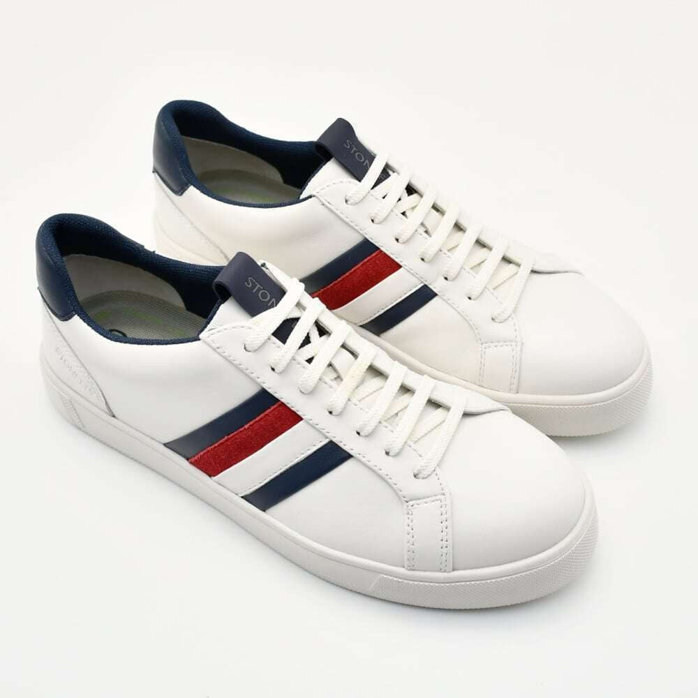 STONEFLY Ανδρικά Sneakers Δέρμα Λευκά 222711-DE8 1816204