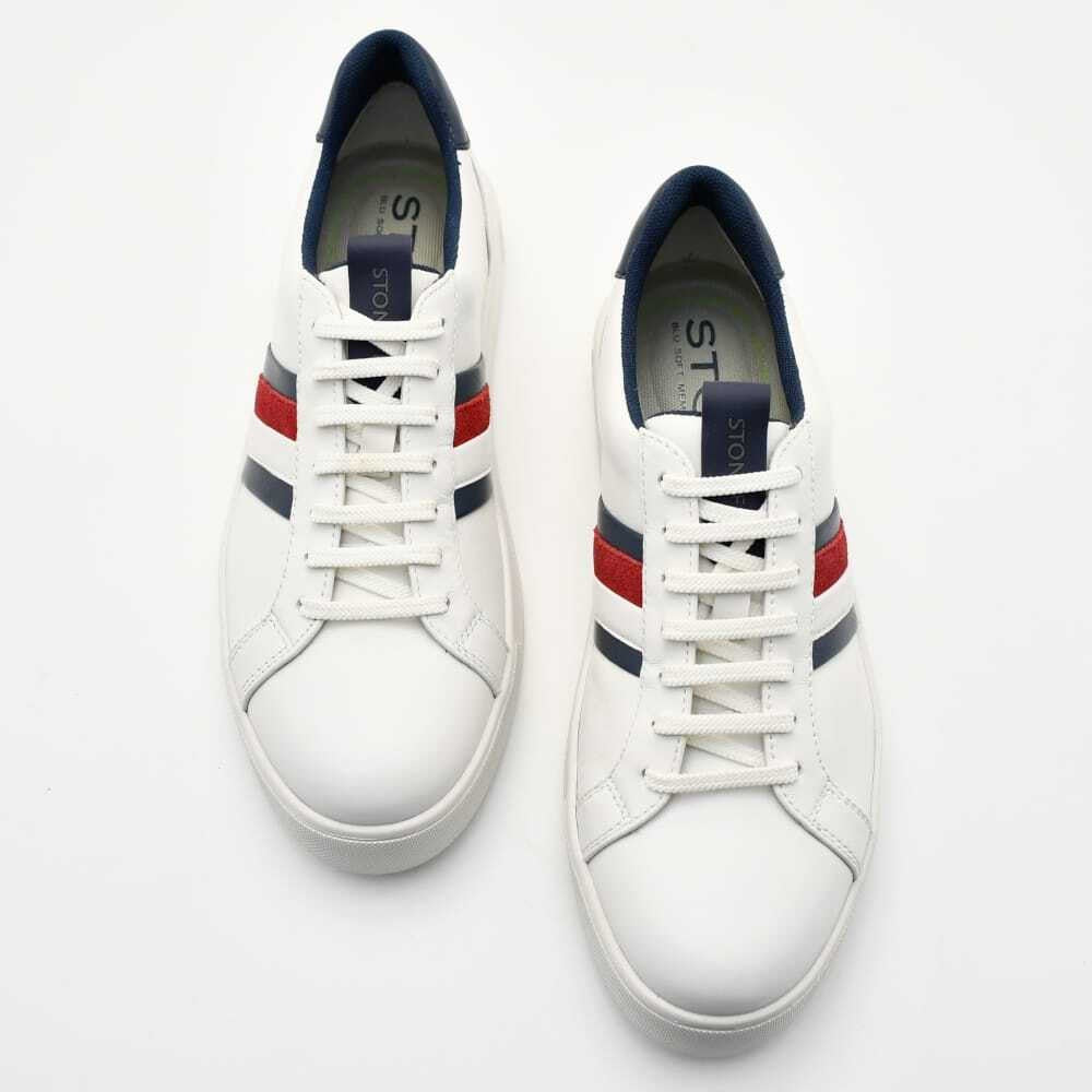 STONEFLY Ανδρικά Sneakers Δέρμα Λευκά 222711-DE8 1816204