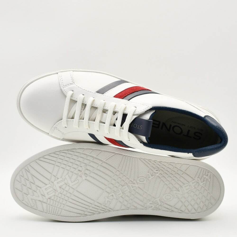 STONEFLY Ανδρικά Sneakers Δέρμα Λευκά 222711-DE8 1816204