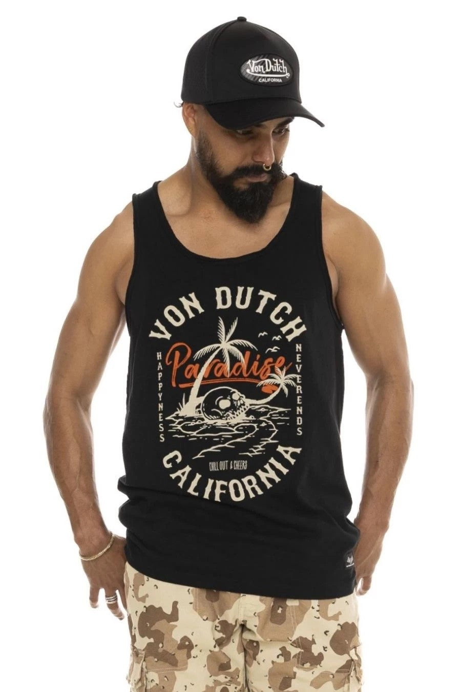 VON DUTCH Ανδρική Μπλούζα Αμάνικη Βαμβάκι Μαύρη VD/1/DEB/PARAD/NR 125/16/BLACK 1814227