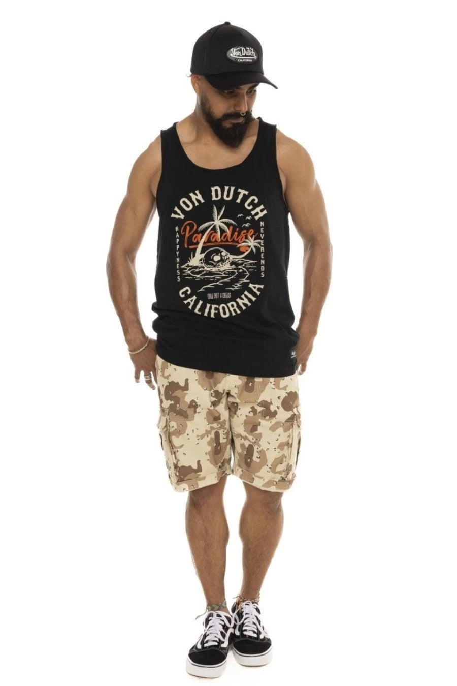 VON DUTCH Ανδρική Μπλούζα Αμάνικη Βαμβάκι Μαύρη VD/1/DEB/PARAD/NR 125/16/BLACK 1814227