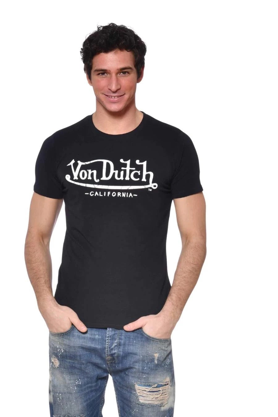 VON DUTCH Ανδρικό T-shirt Βαμβάκι Μαύρο VD/1/TRC/LIFE/NRJ 125/BLACK 1812216