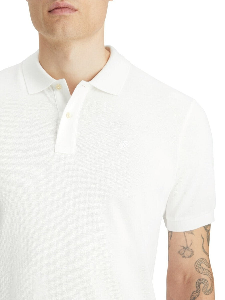 SCOTCH & SODA Ανδρικό T-shirt Polo Βαμβάκι Λευκό Regular Fit 179201-0006 1814453