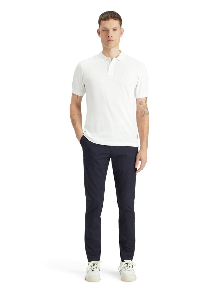 SCOTCH & SODA Ανδρικό T-shirt Polo Βαμβάκι Λευκό Regular Fit 179201-0006 1814453