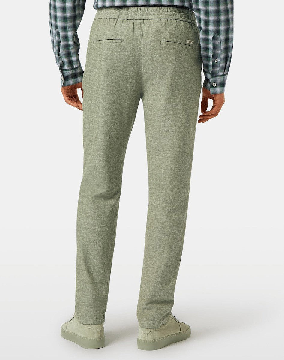 SCOTCH & SODA Ανδρικό Παντελόνι Jogger Βαμβάκι/Λινό Χακί Straight fit 179979-SC300-0115.01 1814463