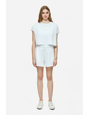 DIRTY LAUDRY Γυναικείο T-Shirt Raw Cut Βαμβάκι Λευκό Relaxed Fit