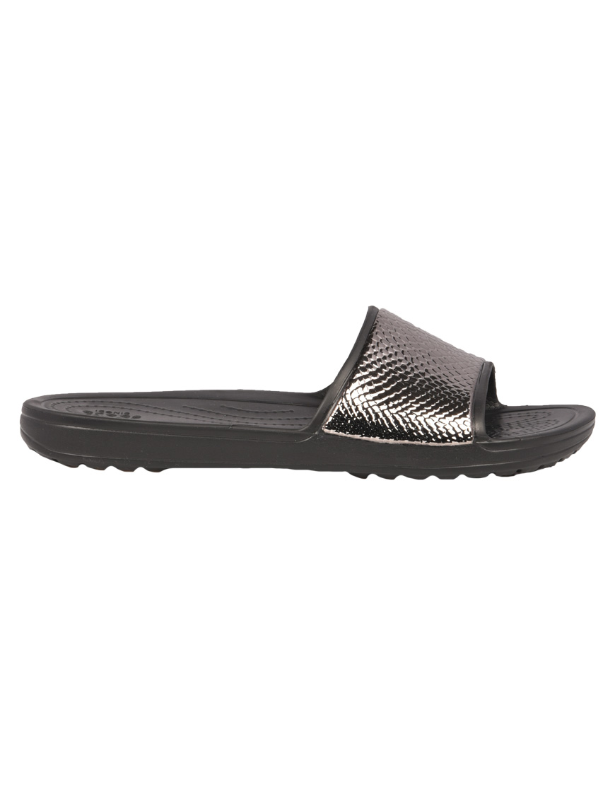 gunmetal crocs